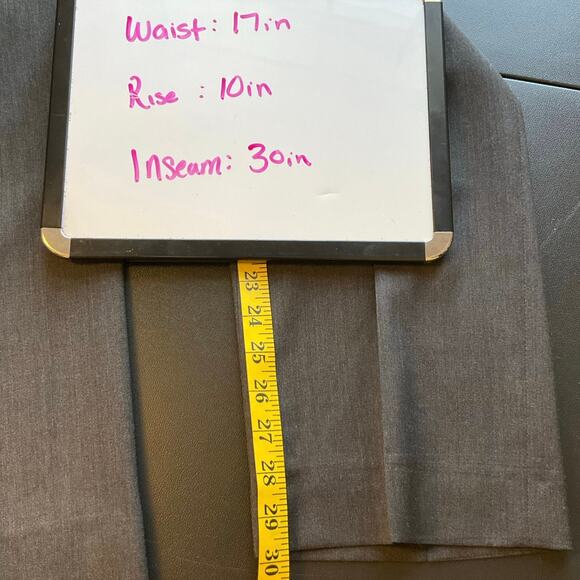 Banana Republic Tailored Slim Fit Wool Dress Pants 33x30 Gray Business Work - Picture 8 of 8